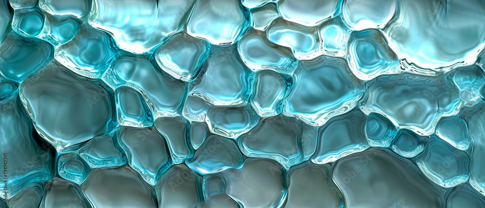 Obraz premium The image is a close up of a blue and white background with a lot of small blue