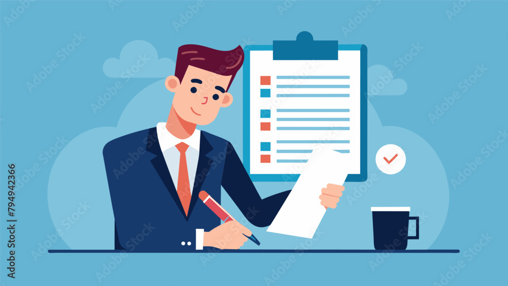 A businessman carefully reading through contract terms before signing a deal with a new business partner. A businessman carefully reading through contract terms before signing a deal with a new business partner.