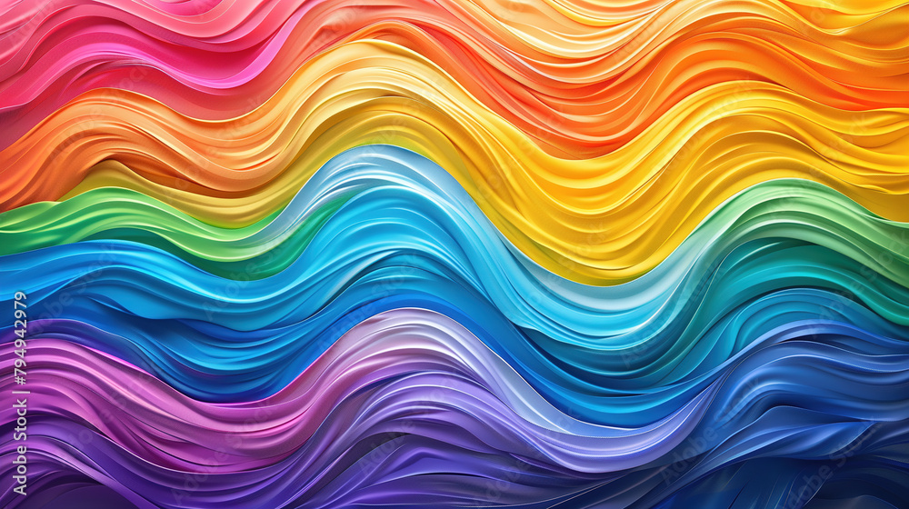 Multicolored Background With Wavy Lines Multicolored Background With Wavy Lines