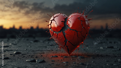 broken heart background 