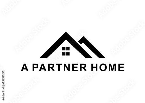letter a partner home logo, design, Vector, illustration, creative icon, template
