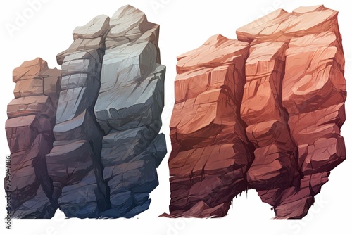 Ancient Canyon Rock Gradients: Depths of Color Palette