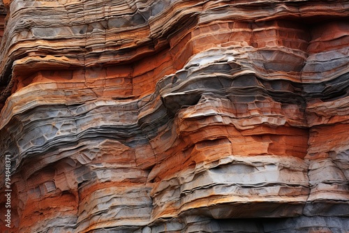 Stratified Rock Beauty: Ancient Canyon Rock Gradients