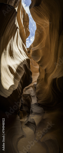 Vertical view of Antelope Canyon
