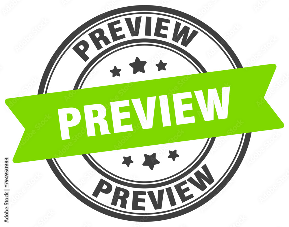 preview stamp. preview label on transparent background. round sign preview stamp. preview label on transparent background. round sign
