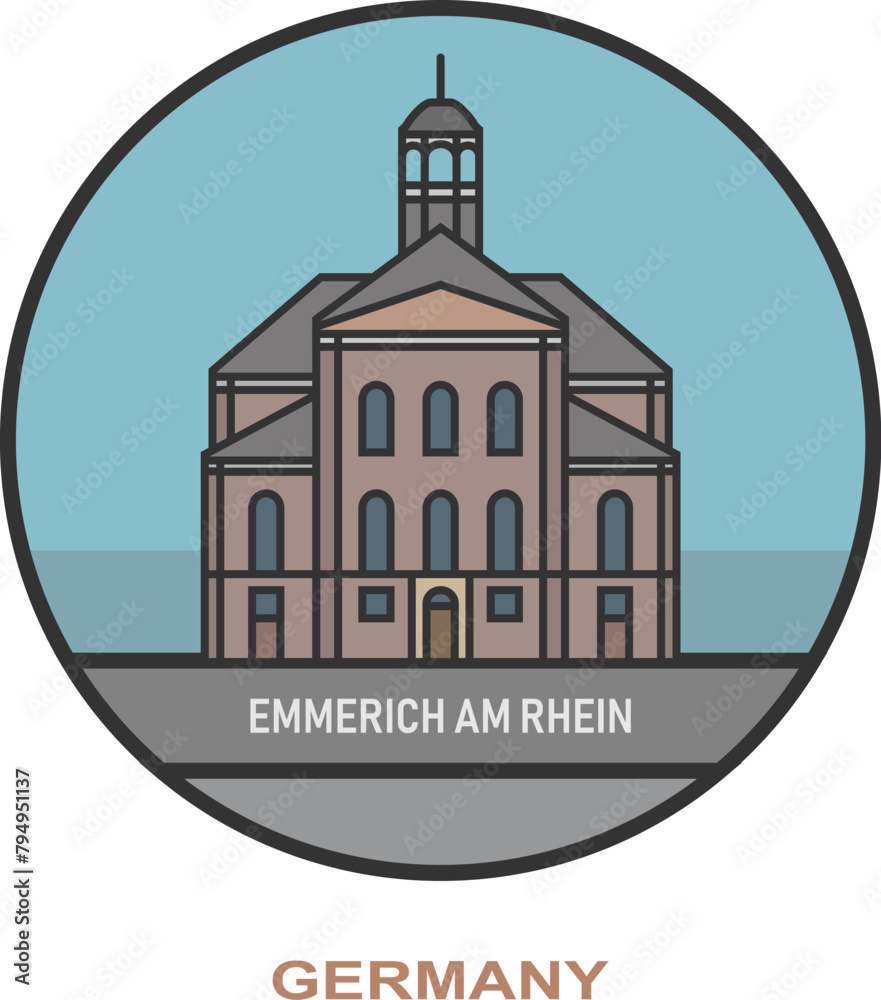 Obraz premium Emmerich am Rhein. Cities and towns in Germany