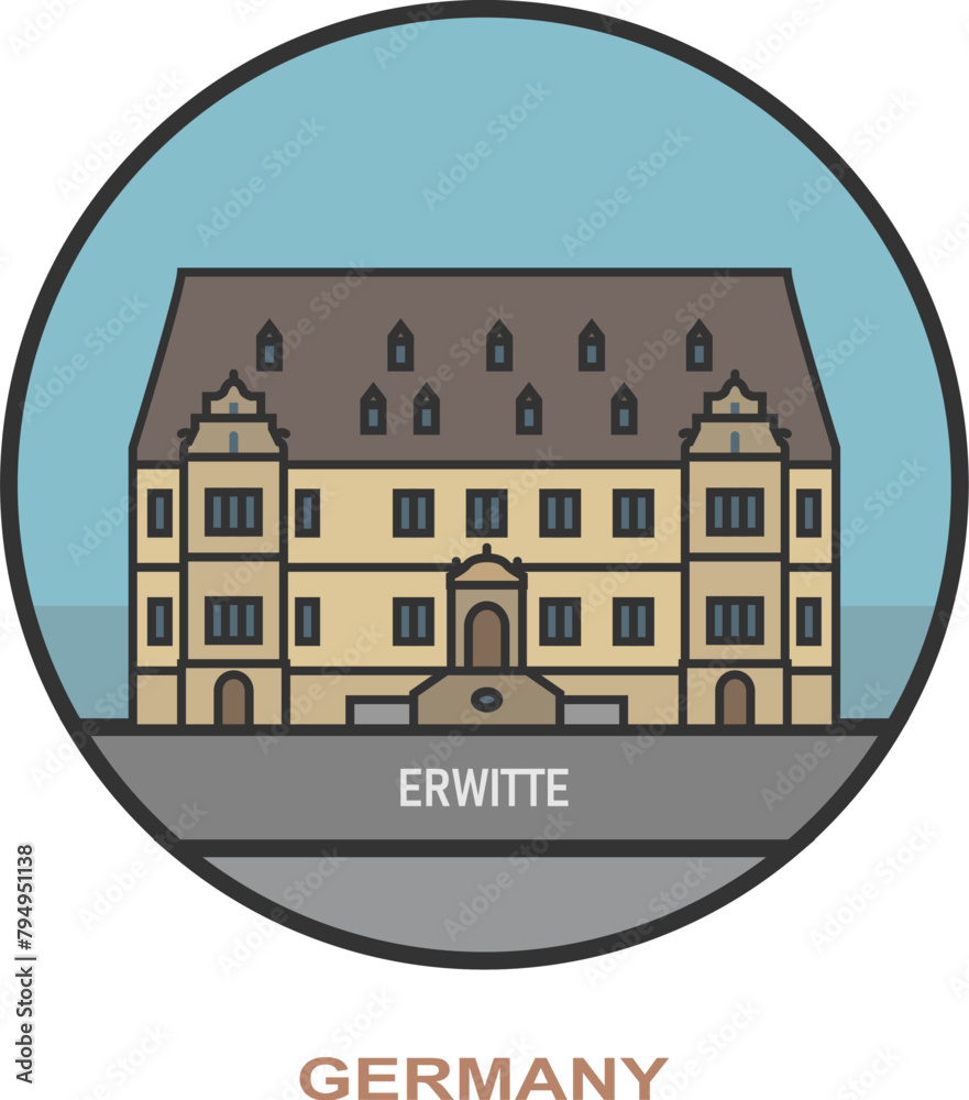 Erwitte. Cities and towns in Germany
