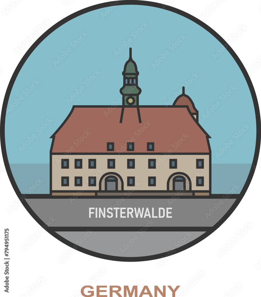 Finsterwalde. Cities and towns in Germany