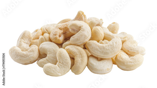 Exploring the Versatility of Cashews in Culinary Creations On Transparent Background.