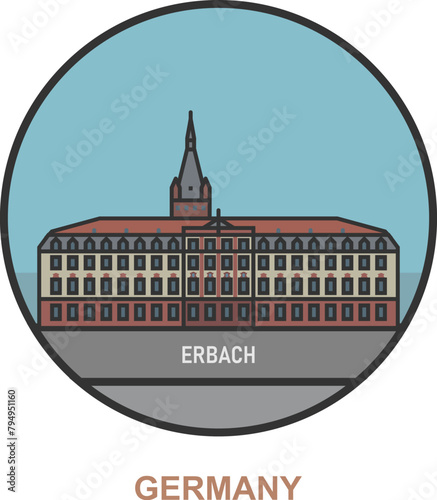 Erbach. Cities and towns in Germany photo