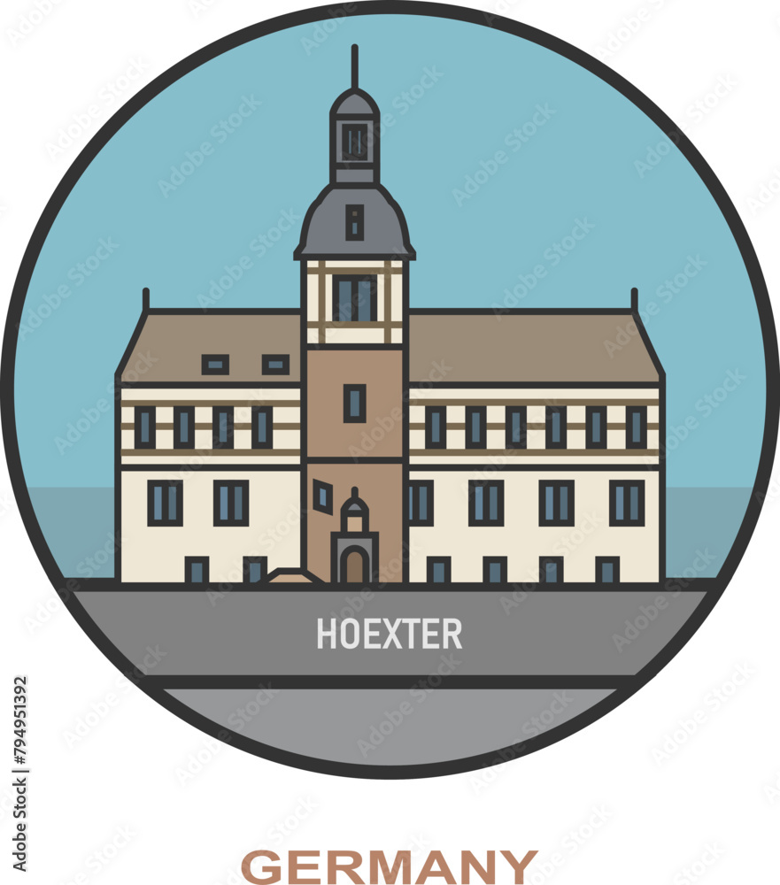 Hoexter. Cities and towns in Germany
