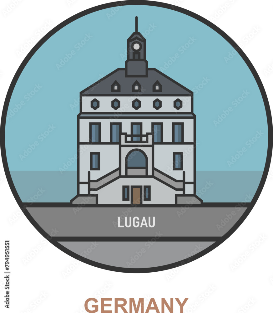 Lugau. Cities and towns in Germany