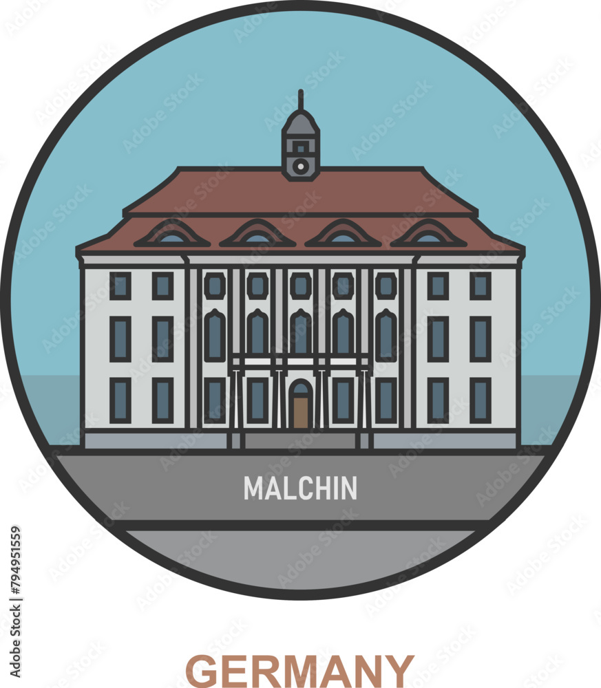 Malchin. Cities and towns in Germany