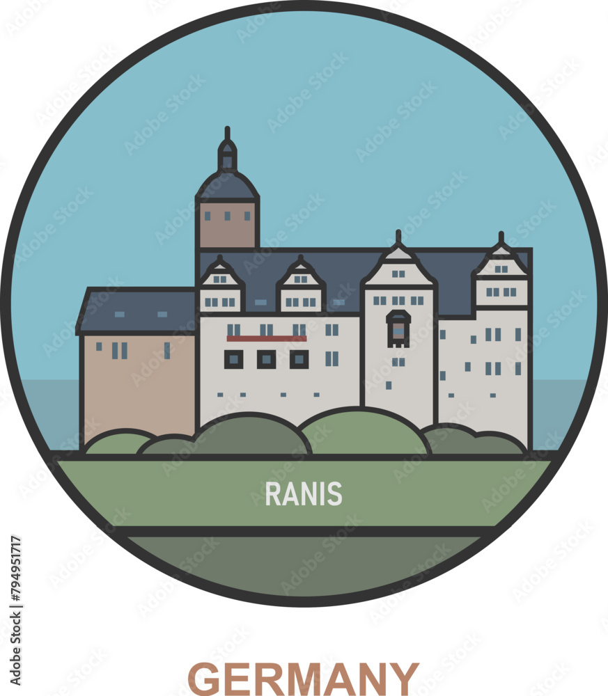 Ranis. Cities and towns in Germany