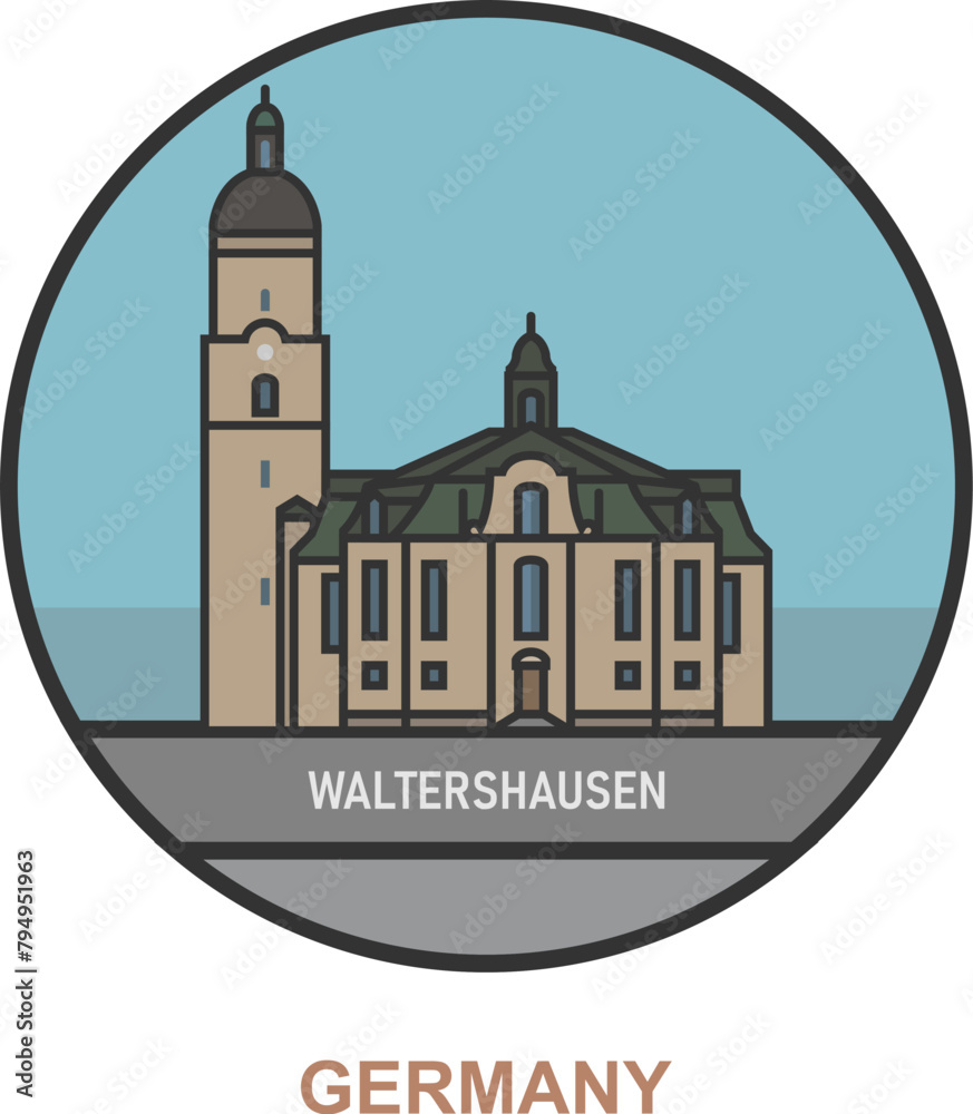 Waltershausen. Cities and towns in Germany