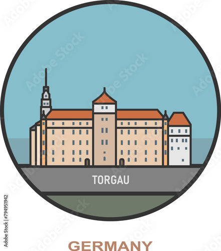 Wallpaper Mural Torgau. Cities and towns in Germany Torontodigital.ca