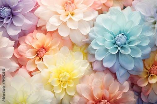 Blooming Garden Gradient Inspirations: Soft Pastel Flower Colors Abloom