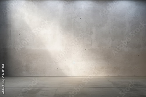plain solid concrete wall and floor with sunlight and shadow. background template © OGGYA