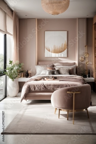 Elegant Modern Bedroom Interior with Natural Light © Canh