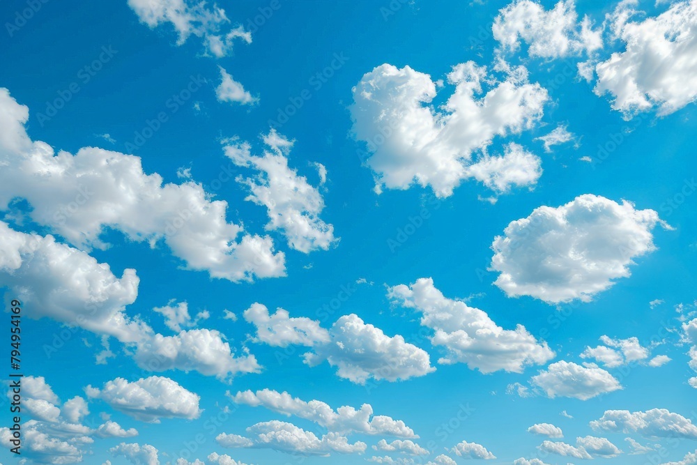 background - blue sky with cirrus clouds. Beautiful simple AI generated image in 4K, unique.