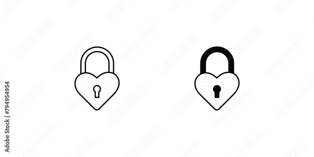 Fototapeta premium padlock icon with white background vector stock illustration