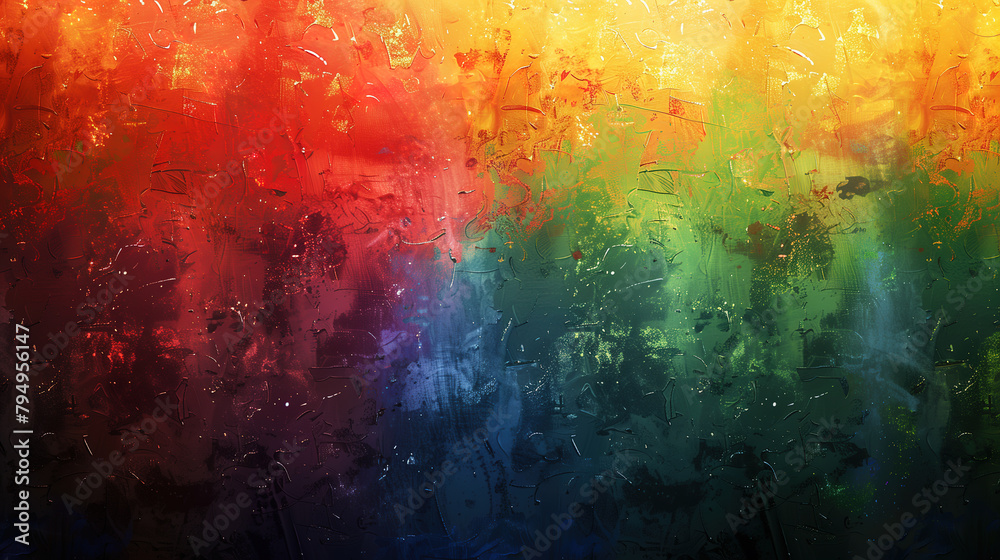 Rainbow Colored Background Painting