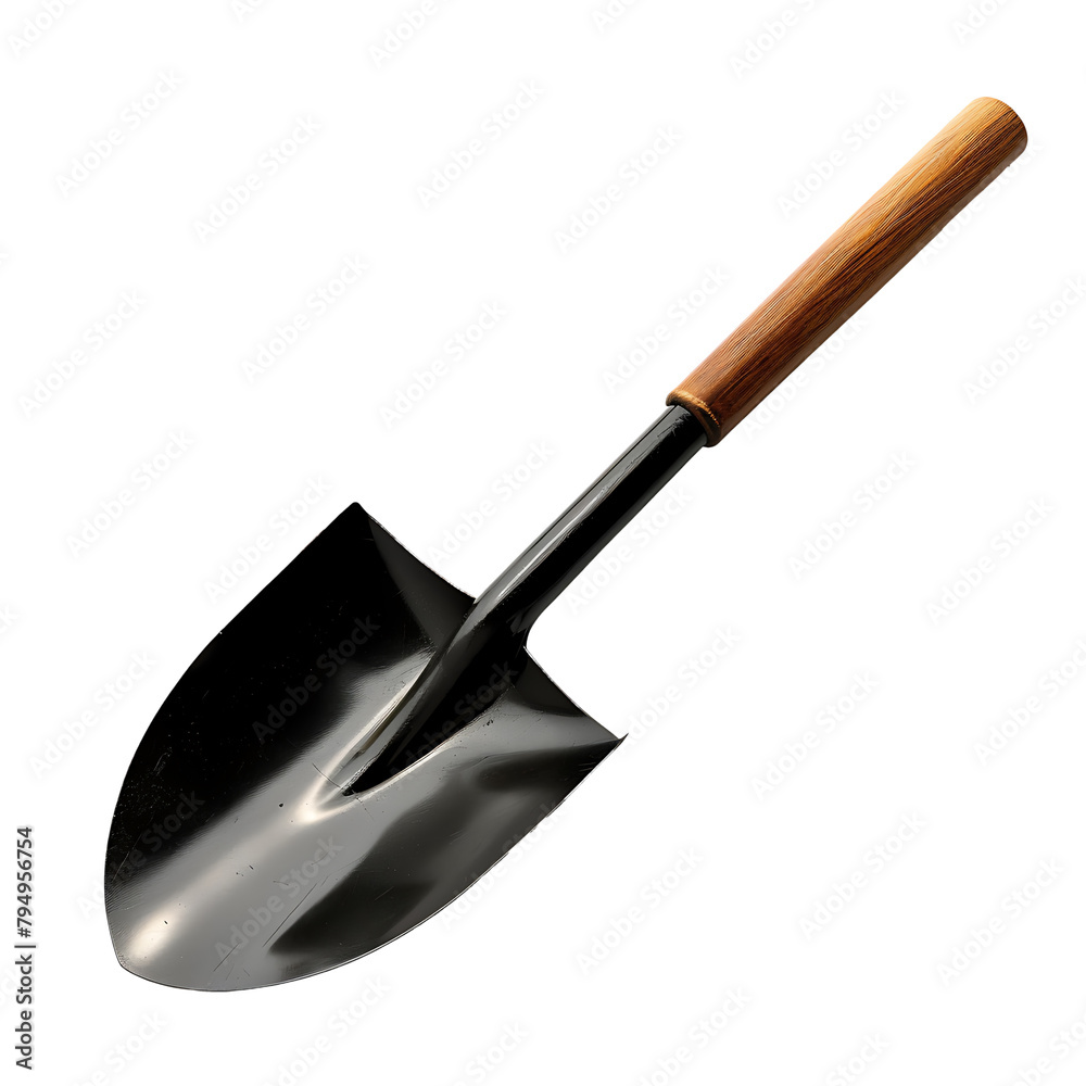 Isolated construction shovel. Shovels for construction or agricultural equipment needs