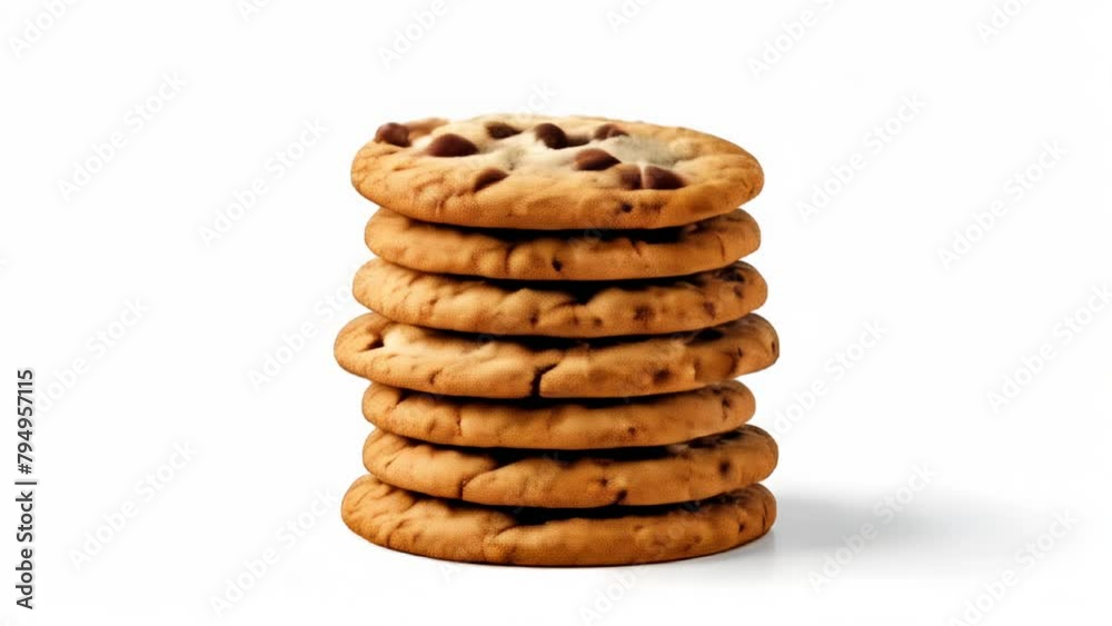 Deliciously stacked chocolate chip cookies Deliciously stacked chocolate chip cookies