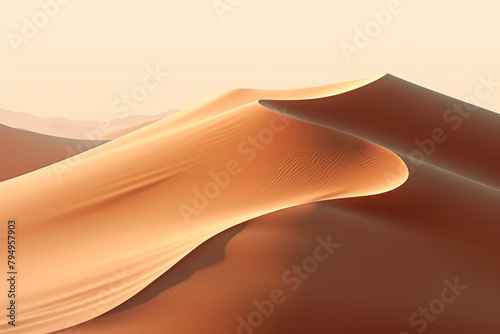 Soft Dune Silhouettes  Gradient Horizons of Desert Sand
