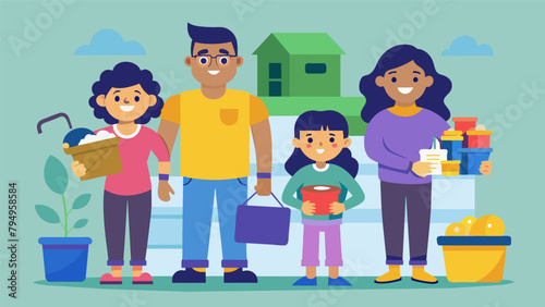 A family holds a garage sale to declutter their home and raise funds for an emergency savings fund for natural disasters.