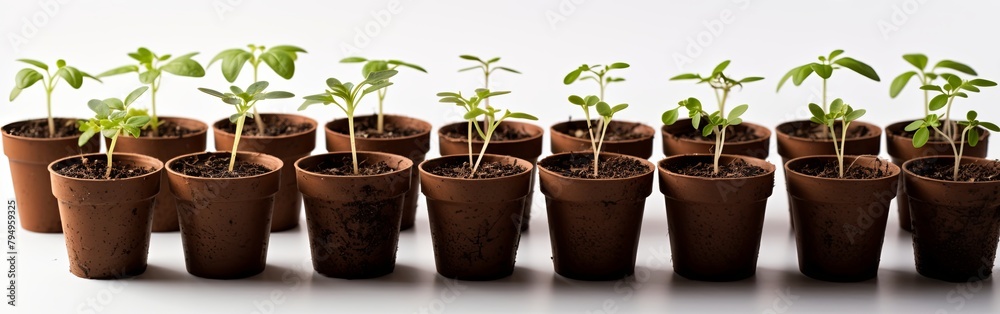 Seedlings of Hope: Vegetable Sprouts in Orderly Array Seedlings of Hope: Vegetable Sprouts in Orderly Array