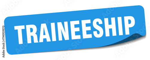 traineeship sticker. traineeship label
