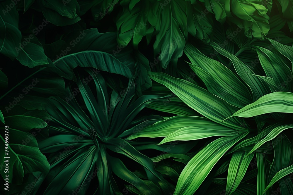 Exotic Jungle Green Gradients: A Natural Spectrum of Greenery