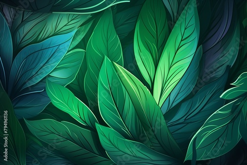 Exotic Jungle Green Gradients  Lush Leaf Gradience Delight