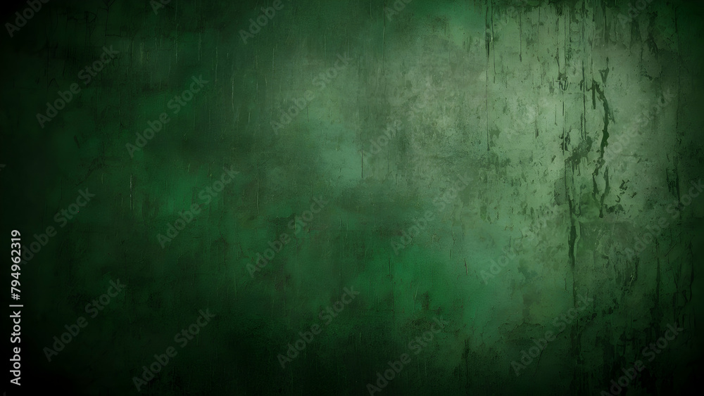 Abstract grunge green wall background with vignette. Abstract grunge old texture green wall background with copy space