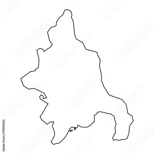 Azua Province map, administrative division of Dominican Republic. Vector illustration. photo