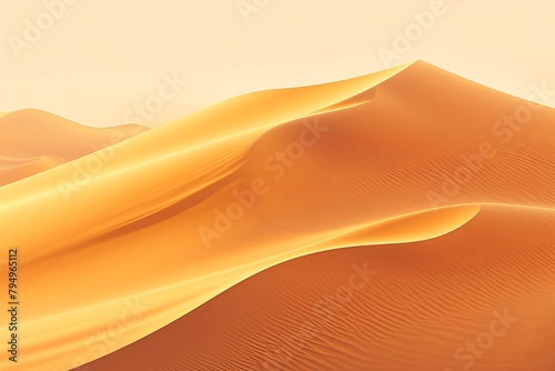 Golden Desert Sand Gradients and Dune Silhouette Gradients Merge - Serenity Horizon