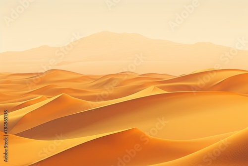 Golden Desert Sand Gradients: Endless Dunes Spectrum Serenity © Michael