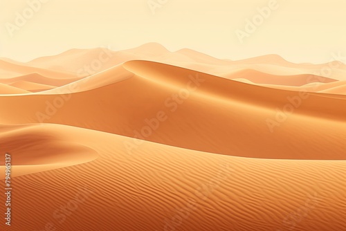 Golden Desert Sand Gradients: Endless Dunes Spectrum Vision. © Michael