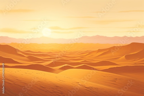 Golden Desert Sands: Sun-Drenched Bliss Gradient