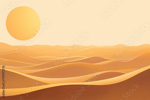 Golden Desert Sand Gradients  Serene Scenes of Tranquil Desert Beauty