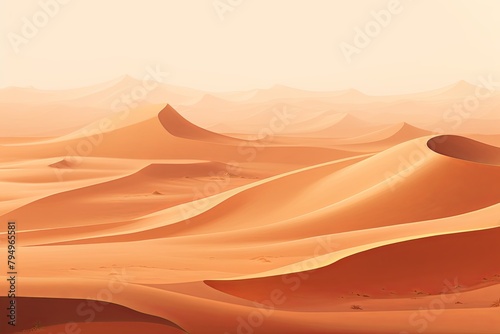 Golden Desert Sand Gradients  Serene Scenes of Tranquil Deserts