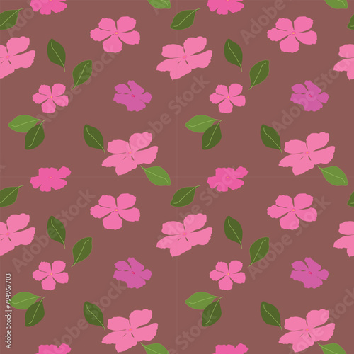 seamless pink flower pattern