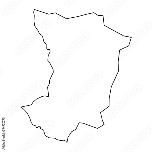 Dajabon Province map, administrative division of Dominican Republic. Vector illustration.