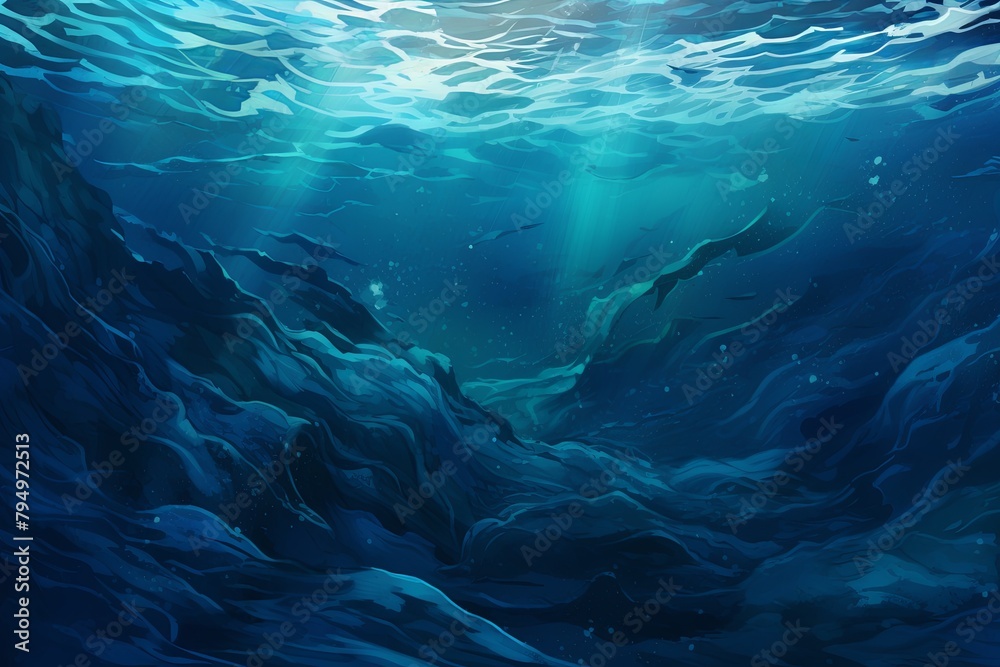 Oceanic Deep Gradient Layers: Marine Depth Color Flow Oceanic Deep Gradient Layers: Marine Depth Color Flow