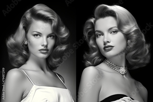 1950s Celebrity Style Glamour: Captivating Old Hollywood Portraits
