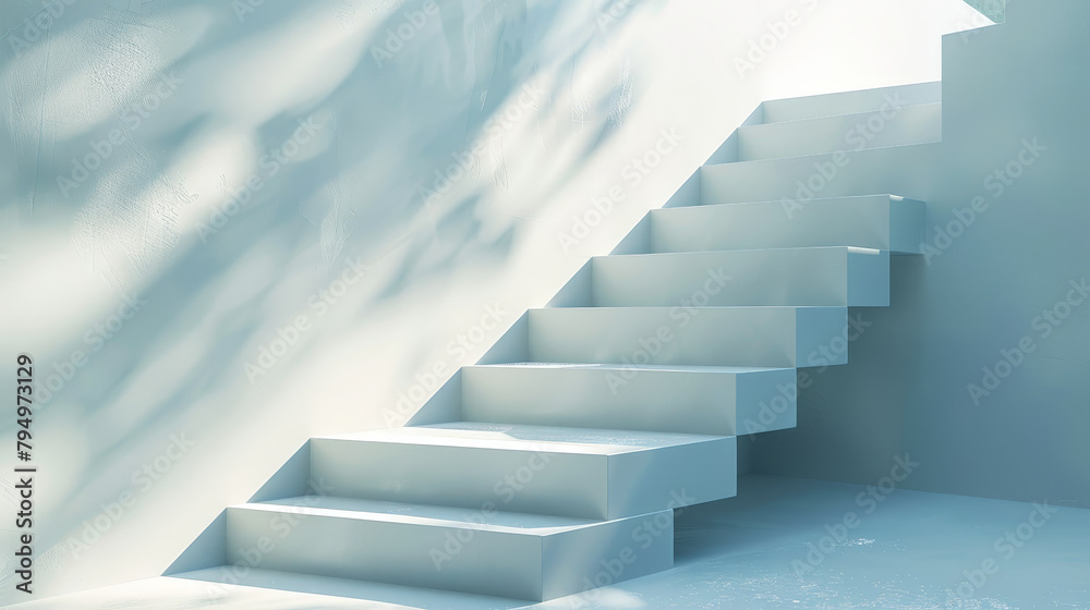 Fototapeta premium Minimalist Aesthetic: Modern Staircase Design