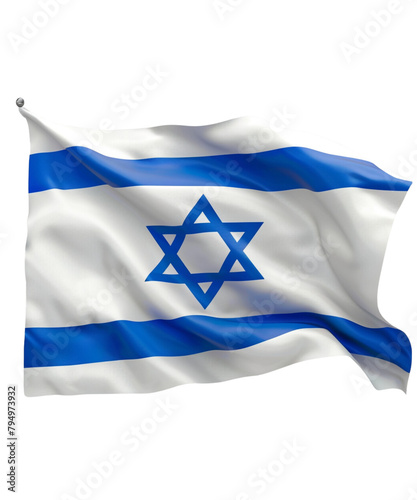 State of Israel Flag, Banner. AI Generative