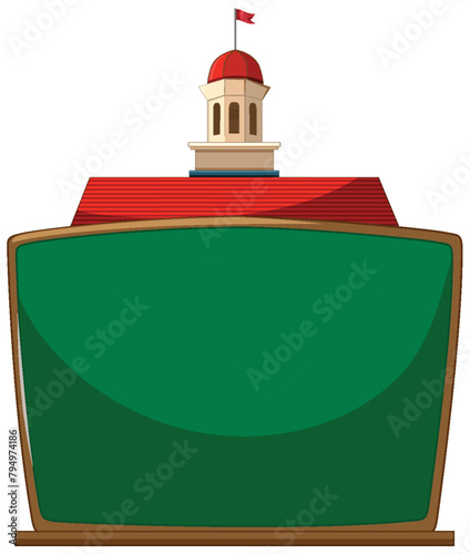 Vector illustration of a traditional schoolhouse