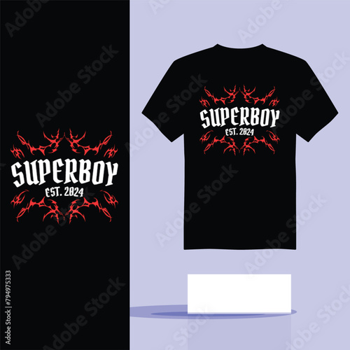 SUPERBOY T-shirt  creative design using adobe illustrator and your best choice...
 photo